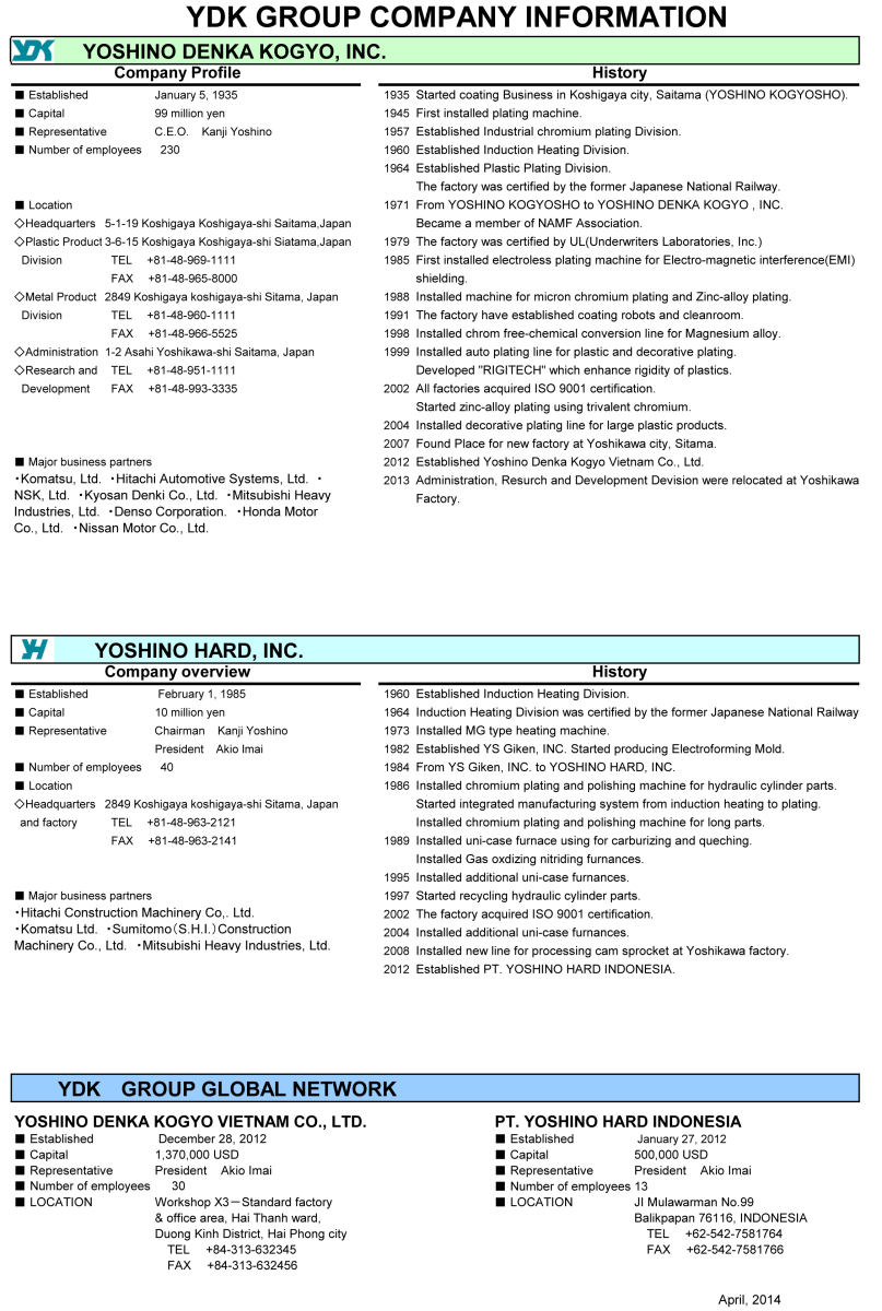 Tài liệu tham khảo của Công ty Yoshino-3